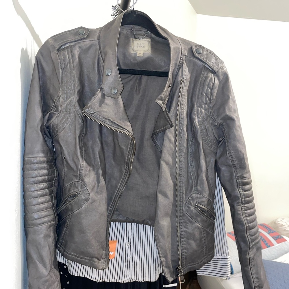 Black Swan vegan leather jacket